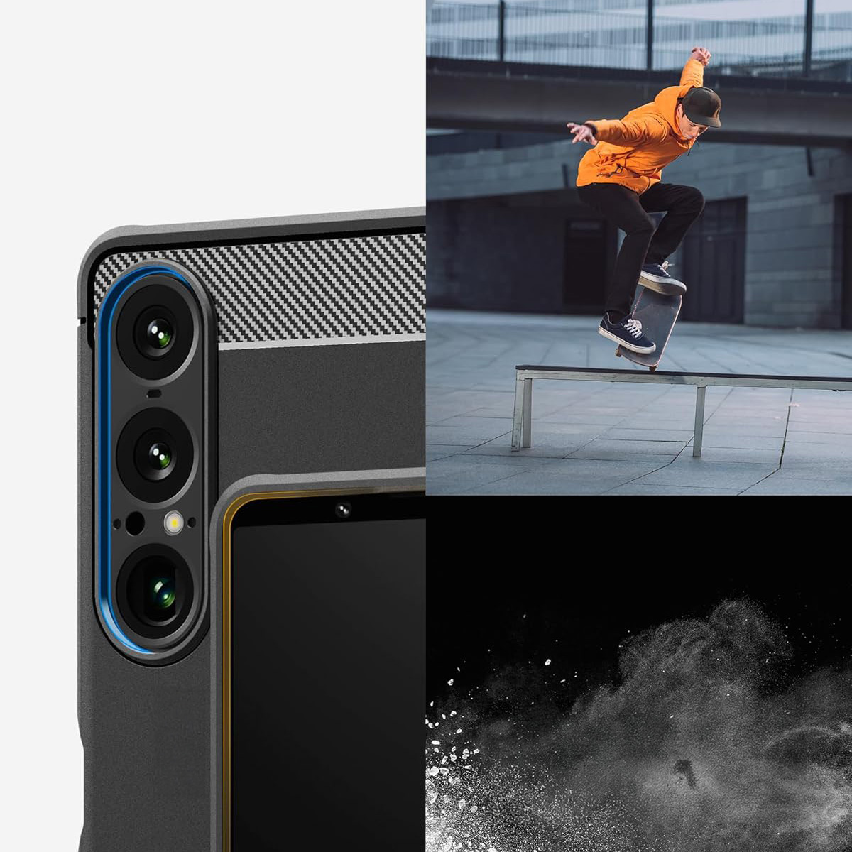 Etui Spigen Rugged Armor do Xperia 1 VII, czarne